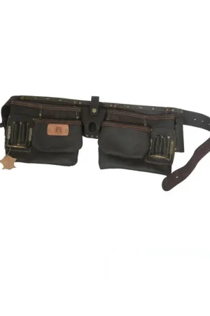 Prix Cassé Poche double en cuir tanné avec ceinture Mondelin