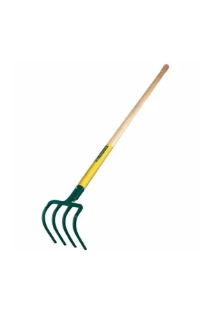 Croc de jardin 4 dents triangulaires - manche bois percé certifié PEFC 100% (130cm) - Leborgne Meilleure Vente