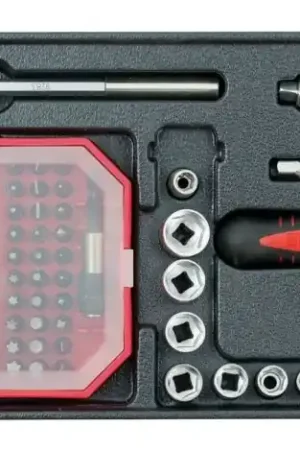 Petit Prix Module douilles et cliquets 1/4'' 61 pièces - MOB