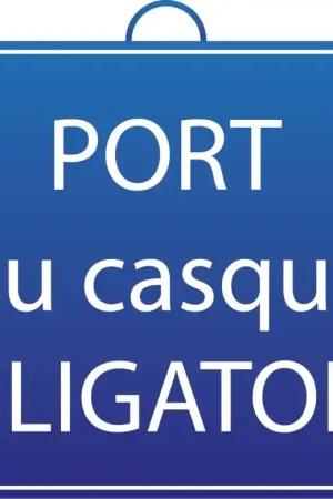 Panneau Port du Casque Obligatoire - Mondelin Nouvel Arrivage