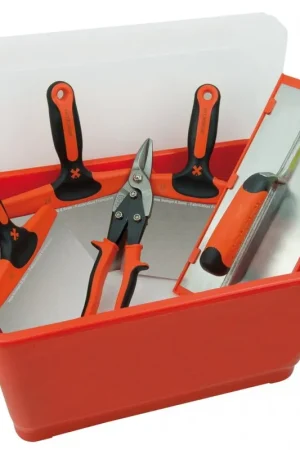 Lot complet plaquiste – Outils inox de qualité avec bac 17 L - Mondelin Solde