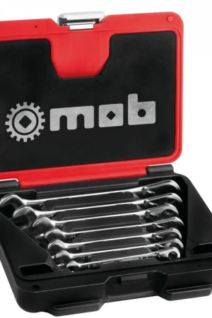 Box coffret de 7 clés mixtes à cliquet, levier lateral - MOB Meilleur Prix