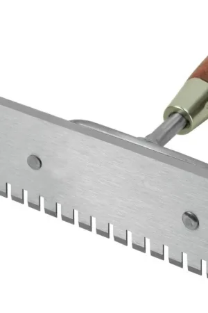 Truelle Berthelet dentée en acier – 1 côté denté, 1 côté lisse biseauté - Mondelin Solde
