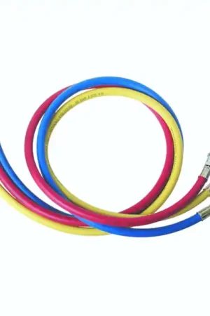 SET 3 FLEXIBLES DE CHARGE A/VANNE A BOULE R410/R32 1500MM Retour Gratuit