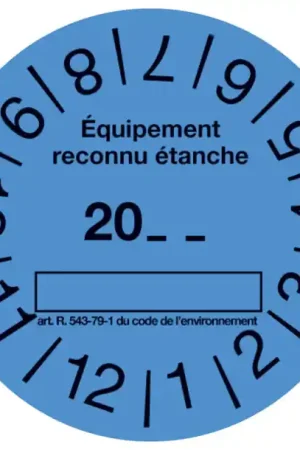 BOITE 100 ETIQUETTES BLEU EQUIPEMENT RECONNU ETANCHE Meilleur Prix