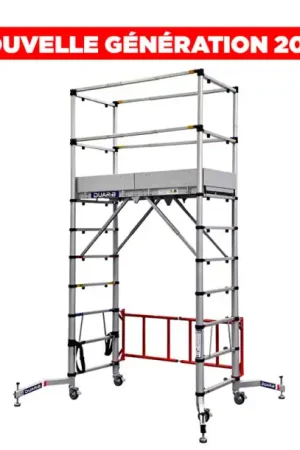 Usine Directe ECHAFAUDAGE TELESCOPIQUE TELETOWER 2 ROULANT ALU 3.10-4M