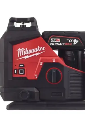 Achetez Aujourd'hui LASER VERT 3 LIGNES 360° MILWAUKEE M12 3PL-401C 12V/4A