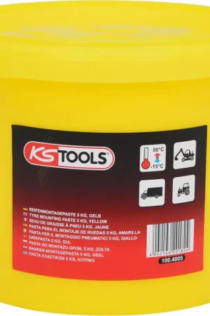 Populaire KS TOOLS Seau de graisse à pneu-jaune, 5 kg ( 100.4005 )