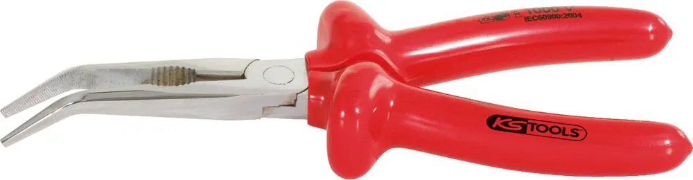 KS TOOLS VDE Pince à bec demi-rond, coudée 200mm ( 117.1292 ) Seulement Aujourd'hui