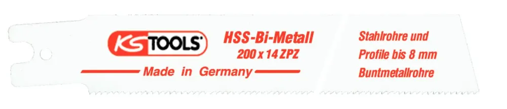KS TOOLS Lame de scie sabre Rems, HSS-Bi-Metall, 200mm, 1,8mm, pack de 5 ( 129.4454 ) Soldes