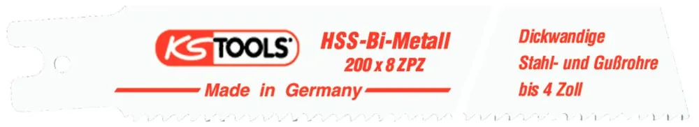 KS TOOLS Lame de scie sabre Rems, HSS-Bi-Metall, 200mm, 3,2mm, pack de 5 ( 129.4486 ) Soldes