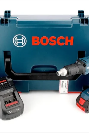Bosch GSR 18 V-EC TE Visseuse à cloison sèche sans fil 18V 25Nm Brushless + 1x Batterie 6,0Ah + Chargeur + Coffret L-Boxx Usine Directe