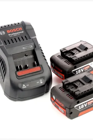 Expédition Rapide Bosch Set de démarrage 18 V: 2x Batteries GBA 6000 mAh / 6 Ah + Chargeur GAL 1880 CV pour les batteries de 14,4 V - 18 V Li-Ion (1600A00B8L)