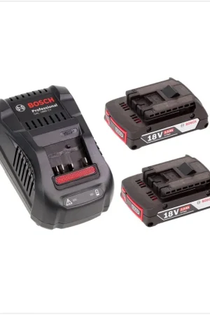 Petit Prix Kit batterie Bosch avec 2 batteries GBA 2 Ah et chargeur GAL 1880 CV pour 14,4 V - 18 V Li-Ion