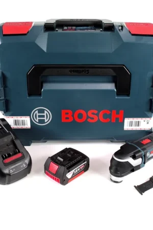 Meilleur Choix Bosch GOP 18 V-28 Professional Brushless Outil multifonctions découpeur-ponceur sans fil avec StarlockPlus + boîtier L-Boxx + 1x Batterie GBA 5,0 Ah + Chargeur GAL 1880 CV