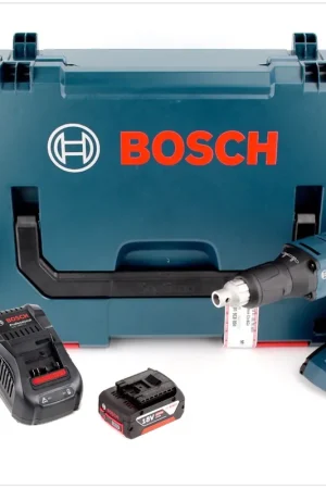 Nouvelle Collection Bosch GSR 18 V-EC TE Professional brushless Visseuse plaquiste sans fil + Coffret de transport L-Boxx + 1x Batterie GBA 5,0 Ah + Chargeur rapide GAL 1880 + 1x Fixation de magasin Bosch MA 55 pour tous les tournevis Bosch pour cloisons sèche