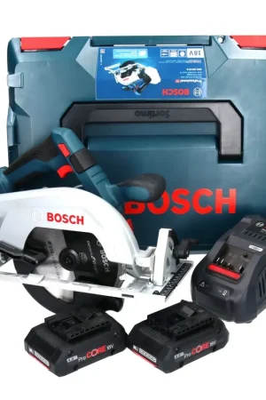 Bosch GKS 18V-57-2 Professional Scie circulaire sans fil 18 V 165 mm brushless + 2x Batteries ProCORE 4,0 Ah + Chargeur + L-Boxx Affaire À Saisir