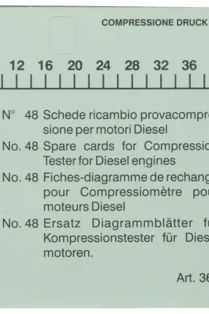KS TOOLS Jeu de cartes diagramme d'appareil de contrôle de pression et de compression destinée aux moteurs diesel (UC=48) ( 150.1657 ) Commander Maintenant