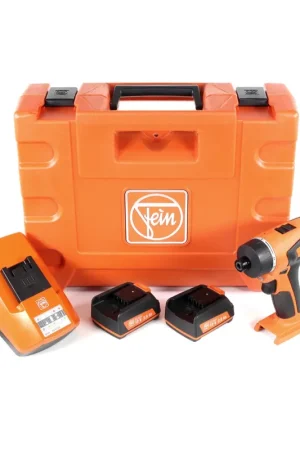 FEIN ABSU 12 W4C Perceuse-visseuse sans fil 2 vitesses Li-Ion en Coffret + 2x Batteries 2,5 Ah + Chargeur Quantité Limitée