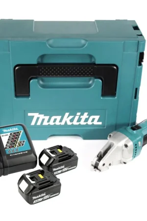 Makita DJS 101 RFJ Cisaille sans fil 18V + 2x Batteries 3.0Ah + Chargeur + Makpac Offre Spéciale