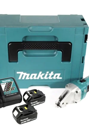 Nouvelle Collection Makita DJS 101 RT1J Cisaille métal sans fil 18V + 2x Batteries 5,0Ah + Chargeur + Makpac