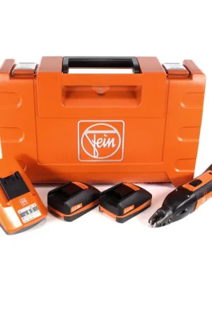 FEIN ABSS 18 1.6 E Cisaille à tôle sans fil jusqu’à 1,6 mm d’épaisseur dans un Coffret de transport + 2x Batteries 2,5 Ah + Chargeur Livraison Express