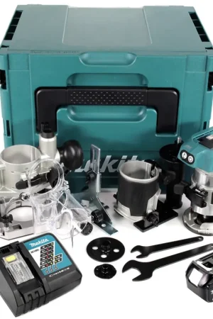 Populaire Makita DRT 50 RF1J X2 Affleureuse multifonctions sans fil, sans balai,18 V Li-Ion - avec module de fraisage + 1x Batterie 3 Ah + Chargeur + Makpac