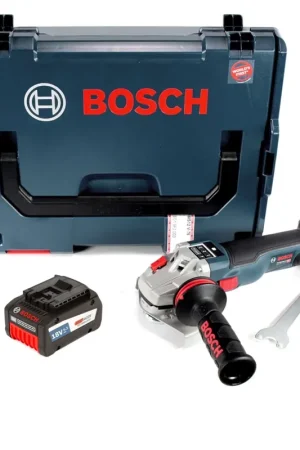 Offre Du Jour Bosch GWS 18 V-125 SC Professional 125 mm Meuleuse angulaire sans fil dans boîtier L-Boxx + 1x Batterie 6,3 Ah EneRacer + sans Chargeur