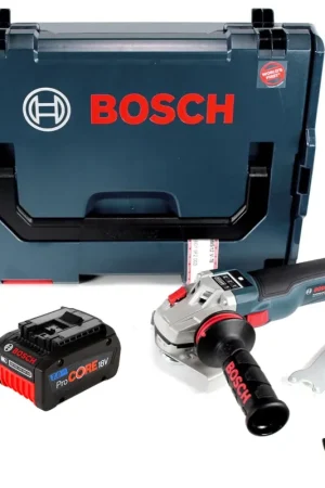 Bosch GWS 18 V-125 SC Professional 125 mm Meuleuse angulaire sans fil dans boîtier L-Boxx avec Module de connectivité GCY 30-4 + 1x Batterie 7,0 Ah proCORE sans chargeur Expédition Rapide