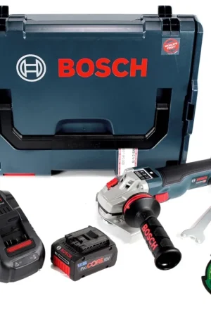 Must-Have Bosch GWS 18 V-125 SC Professional 125 mm Meuleuse angulaire sans fil dans boîtier L-Boxx avec Module de connectivité GCY 30-4 + 1x Batterie 7,0 Ah proCORE + Chargeur GAL 1880 CV