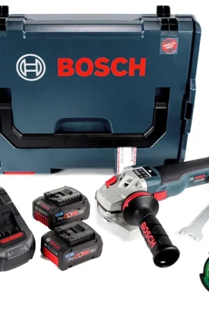 Bosch GWS 18 V-125 SC Professional 125 mm Meuleuse angulaire sans fil dans boîtier L-Boxx avec Module de connectivité GCY 30-4 + 2x Batteries 7,0 Ah proCORE + Chargeur GAL 1880 CV Haute Qualité