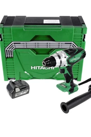 Perceuse-visseuse sans fil Hitachi DS 18 DSDL 18 V en coffret + 1x batterie Li-Ion Hitachi BSL 1860 18 V 6,0 Ah / 6000 mAh Dernier Modèle