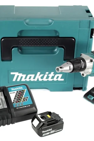 Makita DFS 250 RF1J Visseuse à cloison sèche 18 V Brushless + 1x Batterie 3.0 Ah + Chargeur + Coffret Makpac Dernière Chance