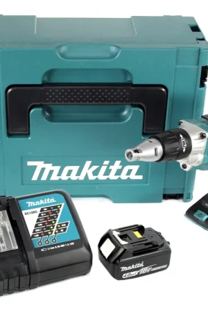 Jusqu'à Épuisement Des Stocks Makita DFS 250 RM1J 18 V Visseuse pour cloisons sèches sans fil avec Coffret de transport Makpac + 1x Batterie 4,0 Ah + chargeur