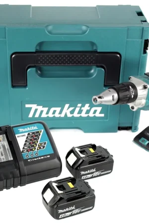 Produit De Marque Makita DFS 250 RMJ 18 V Visseuse pour cloisons sèches sans fil avec Coffret de transport Makpac + 2x Batteries 4,0 Ah + chargeur
