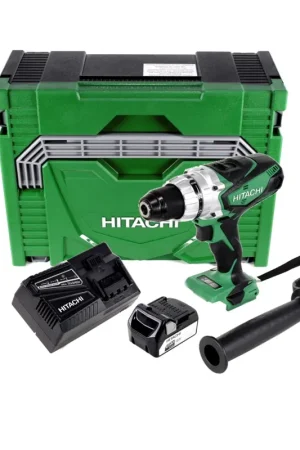 Perceuse-visseuse sans fil Hitachi DS 18 DSDL 18 V en coffret + 1x batterie Li-Ion Hitachi BSL 1840 18 V 4,0 Ah / 4000 mAh + chargeur de batterie Hitachi UC 18YFSL Prix Réduit