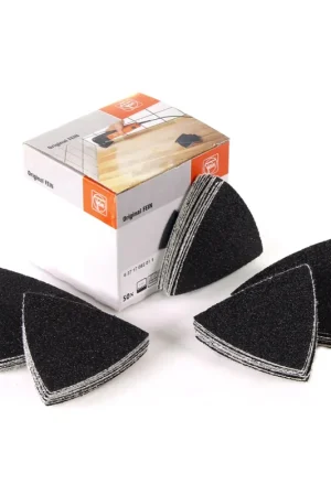 FEIN Feuilles abrasives Delta non perforées avec velcro 50 pièces grain 60 (63717082011) Bon Plan