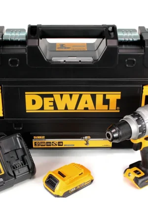 Expédition Rapide Perceuse-visseuse sans fil à trois vitesses DeWalt DCD 991 D1 18V 95Nm sans balais + 1x batterie 2,0Ah + chargeur rapide + TSTAK