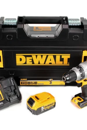 DeWalt DCD 991 P1 18 V Brushless Li-Ion Perceuse visseuse sans fil avec boîtier TSTAK II + 1x Batterie DCB 184 5,0 Ah + Chargeur DCB 115 XR Promotion Saisonnière
