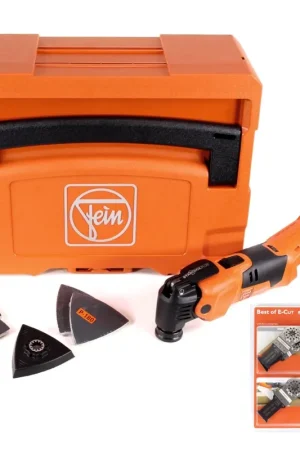 Commander Vite Oscillateur sans fil FEIN MultiMaster AFMM 18 QSL Li-Ion 18 V dans un systainer + kit d'accessoires FEIN Best of E-Cut Starlock Jeu de 6 lames de scie pour oscillateur multi-outils - sans batterie, sans chargeur