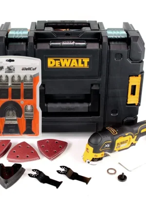 DeWalt DCS355NT Outil oscillant multi-cutter sans fil 18V Brushless + Accessoires 29 pcs. + Coffret TSTAK + 8x Lames de scie - sans batterie, sans chargeur Commander Maintenant