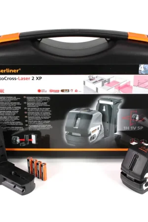 Bon Plan Laserliner AutoCross-Laser 2 XP autonivelant classe 2, 2 mm à 10 m rouge en mallette + Support mural magnétique ( 060.101A )