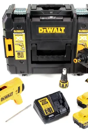 DeWalt DCF 620 NT 18 V Brushless Visseuse plaque de plâtre sans fil en Coffret TSTAK II + Chargeur pour vis à bande DeWalt DCF 6201 + 2x Batteries 4,0 Ah + Chargeur DCB 115 XR Acheter Direct