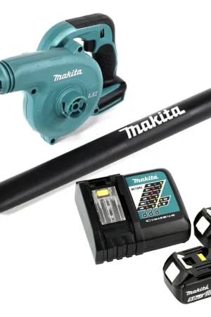 Makita DUB 183 RT Aspirateur Souffleur sans fil de 18 V + 2x Batteries BL 1850 5,0 Ah + chargeur DC18RC Nouvel Arrivage