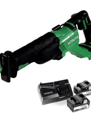 Vente Directe Hitachi CR 18 DBL 18 V batterie Li-Ion scie alternative sans balais + 2x batterie BSL 1850 5,0 Ah + chargeur