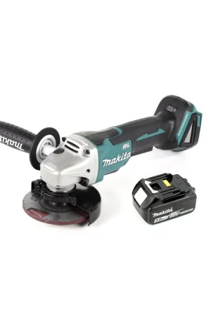 Makita DGA 458 T1 18 V Li-Ion Meuleuse sans fil 115 mm Brushless + 1 x Batterie BL 1850 B 5,0 Ah - sans Chargeur Nouvel Arrivage