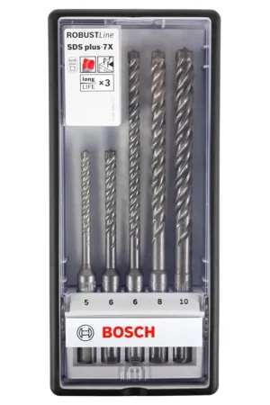 Commander Maintenant Bosch Coffret de 5 forets Robust SDS-Plus-7X pour perforateur ( 2608576199 )