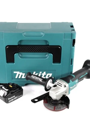 Makita DGA 458 M1J 18 V Li-Ion Meuleuse sans fil 115 mm Brushless dans un Coffret Makpac + 1x BL 1840 B 4,0 Ah Batterie - sans Chargeur Petit Prix
