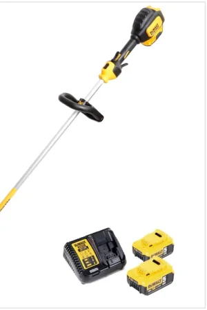 Dewalt DCM 561 P2 18V Brushless Li-Ion Coupe-bordures sans fil en Carton + 2 x Batteries 5,0 Ah + Chargeur DCB 115 Retour Gratuit