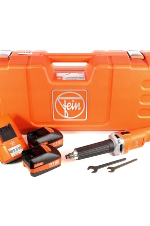FEIN AGSZ 18-280 LBL Meuleuse droite sans fil dans Coffret de transport + 2x Batteries 5,0 Ah + Chargeur Universal Remise